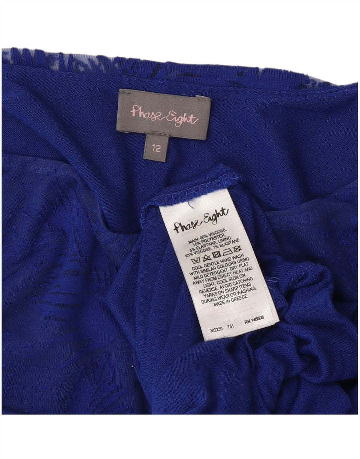 Phase Eight Top supradimensionat pentru femei cu mâneci 3/4 UK 12 Medium Blue Floral