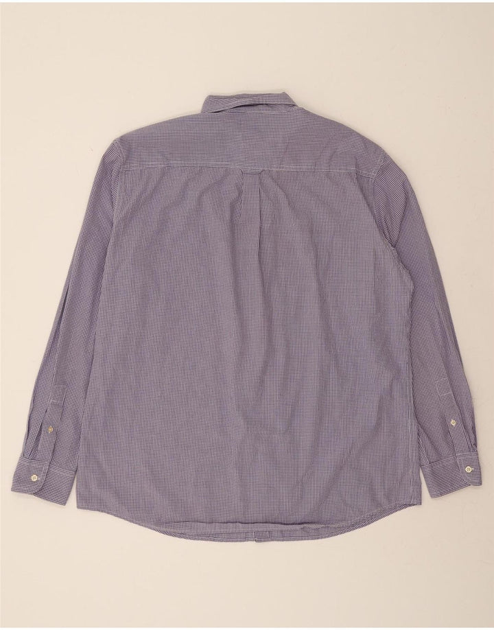 CHAPS Mens Shirt XL Purple Check Cotton Vintage Chaps and Second-Hand Chaps from Messina Hembry 