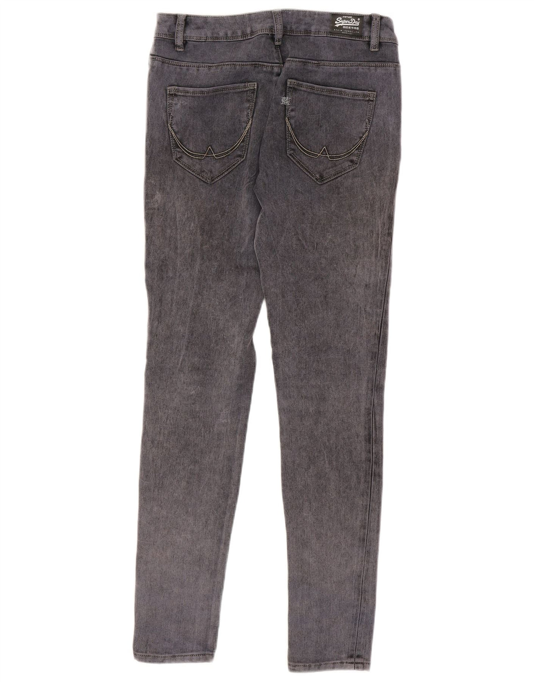 SUPERDRY blugi super skinny pentru femei W30 L32 bumbac gri