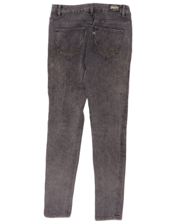 SUPERDRY blugi super skinny pentru femei W30 L32 bumbac gri