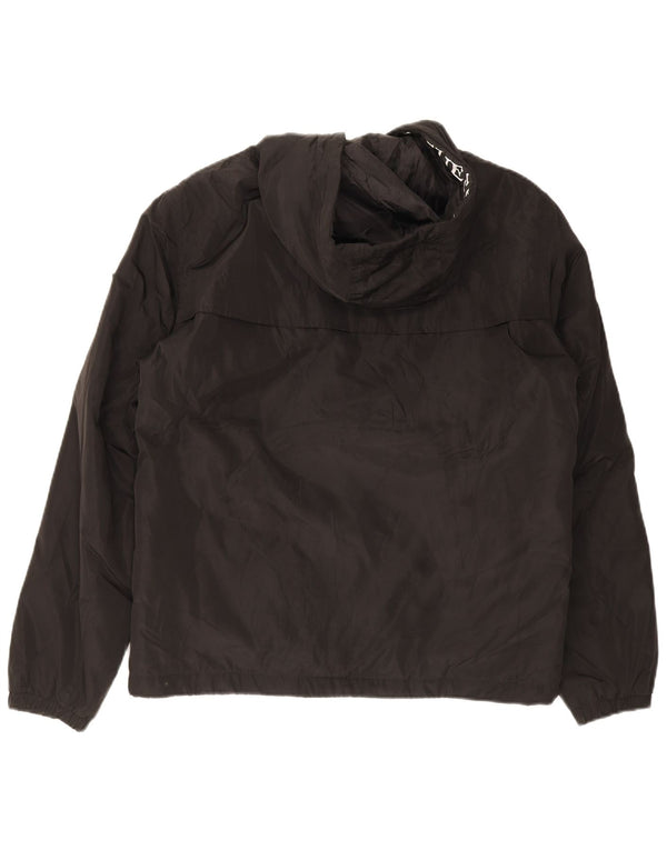 Guess Mens Hooded Rain Jacket UK 40 Large Black Polyester