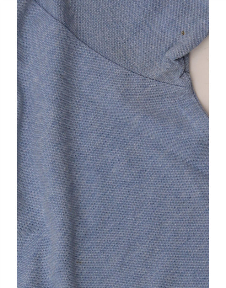 Cămașă polo pentru bărbați Kappa, bumbac albastru mediu