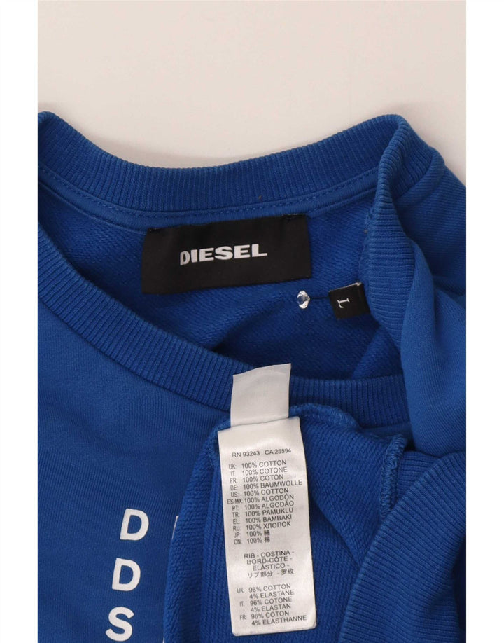 Hanorac pentru bărbați Diesel Pulover mare, albastru, bumbac