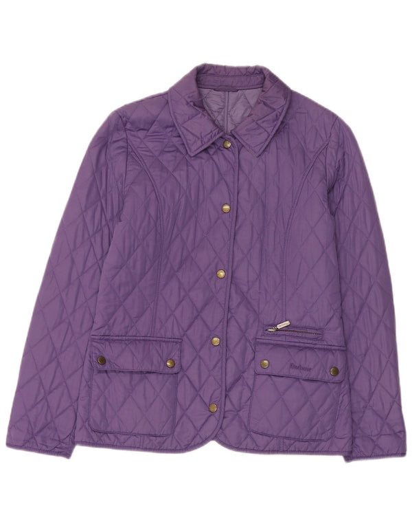 Jachetă matlasată Barbour pentru femei UK 12 Poliester violet mediu