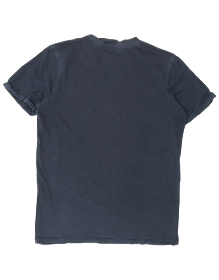 Tricou Jack & Jones pentru bărbați Top mic din bumbac bleumarin