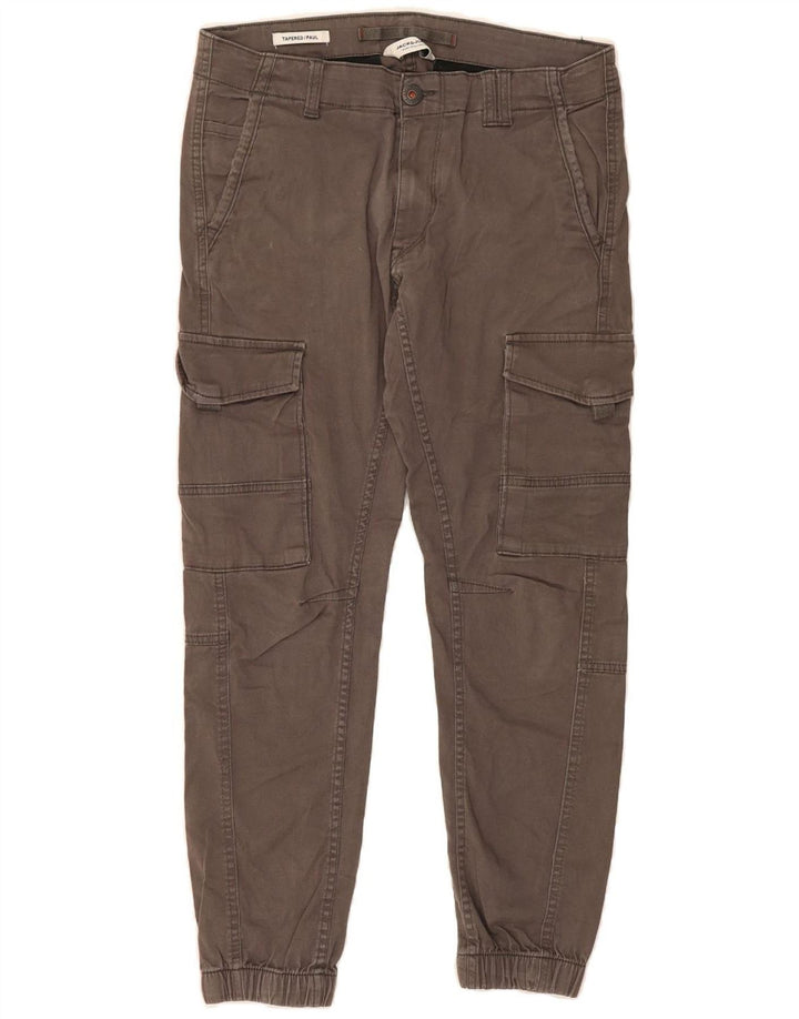 JACK & JONES Mens Paul Tapered Joggers Cargo Trousers W30 L26 Brown Cotton Vintage Jack & Jones and Second-Hand Jack & Jones from Messina Hembry 