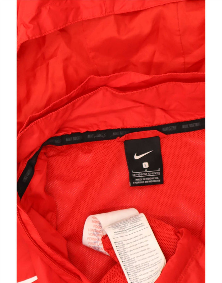 Jachetă de ploaie cu glugă Nike pentru băieți 12-13 ani, mare, roșu, nailon