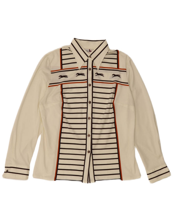 Bluză cămașă pentru femei HAMMERLE UK 14, mare, poliester cu dungi alb