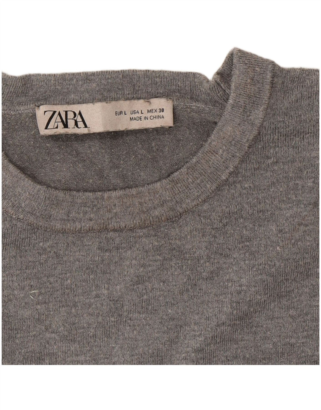 Pulover pentru damă Zara, cu gât turnut, mare, gri