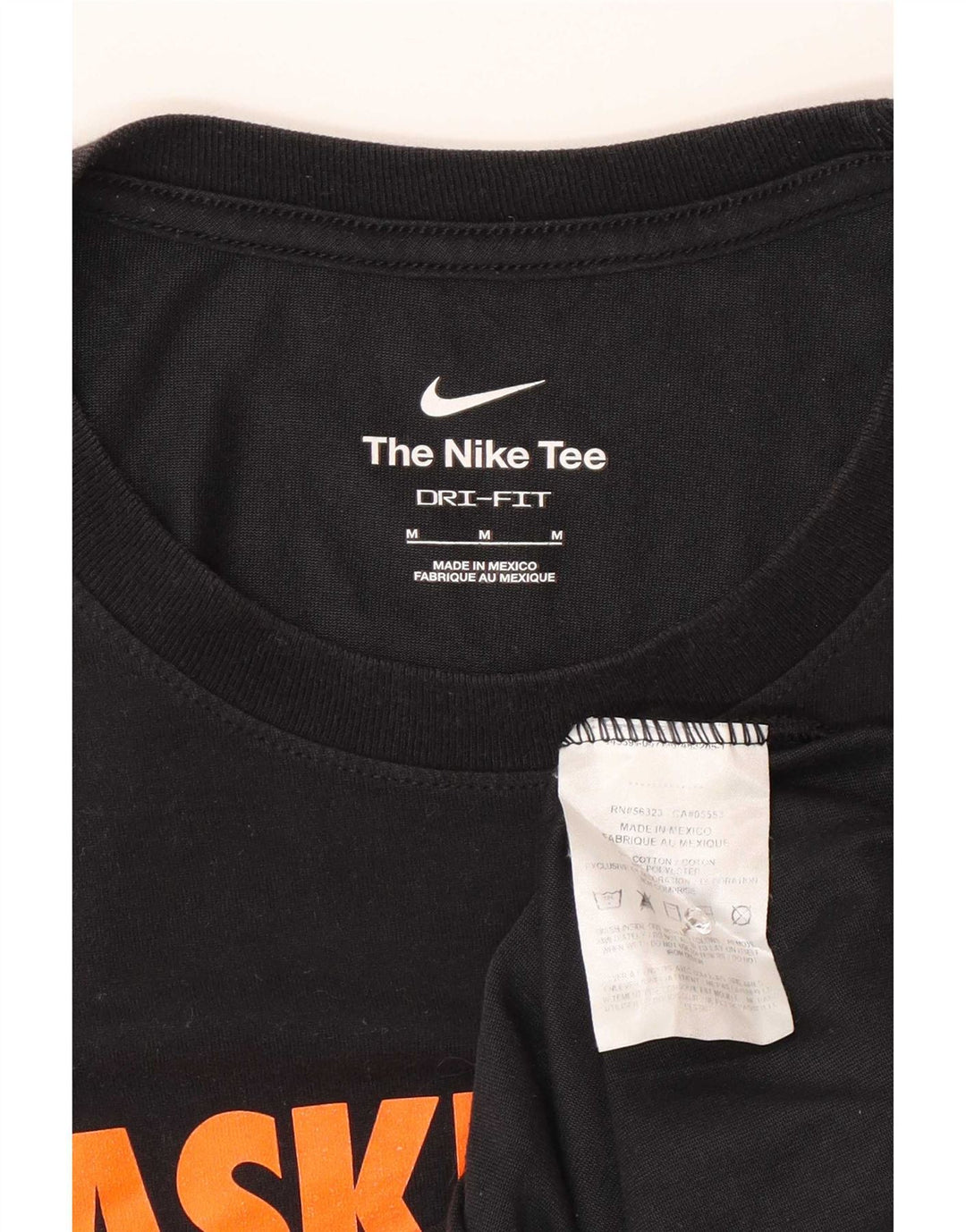 Tricou grafic Nike Dri Fit pentru bărbați Top, bumbac mediu negru