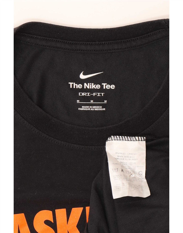 Tricou grafic Nike Dri Fit pentru bărbați Top, bumbac mediu negru