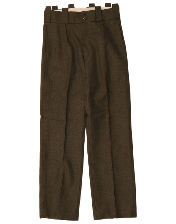 Pantaloni casual de damă vintage cu talie înaltă US 10 Large W30 L31 Verde