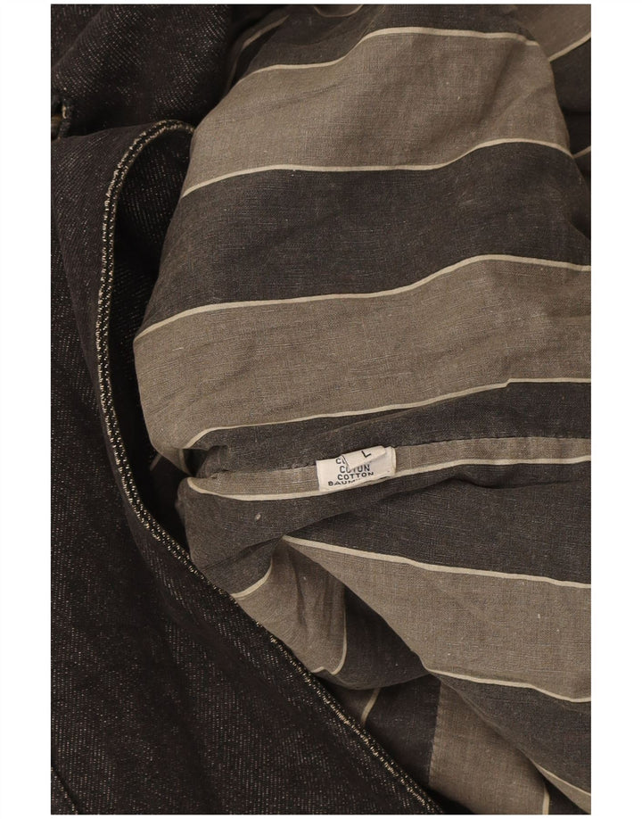 Palton Trussardi pentru bărbați din denim UK 40 mare bumbac bleumarin