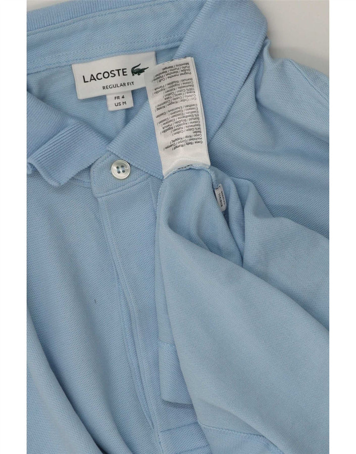 Tricou polo Lacoste pentru bărbați, cu formă regulată, mărimea 4, bumbac albastru mediu
