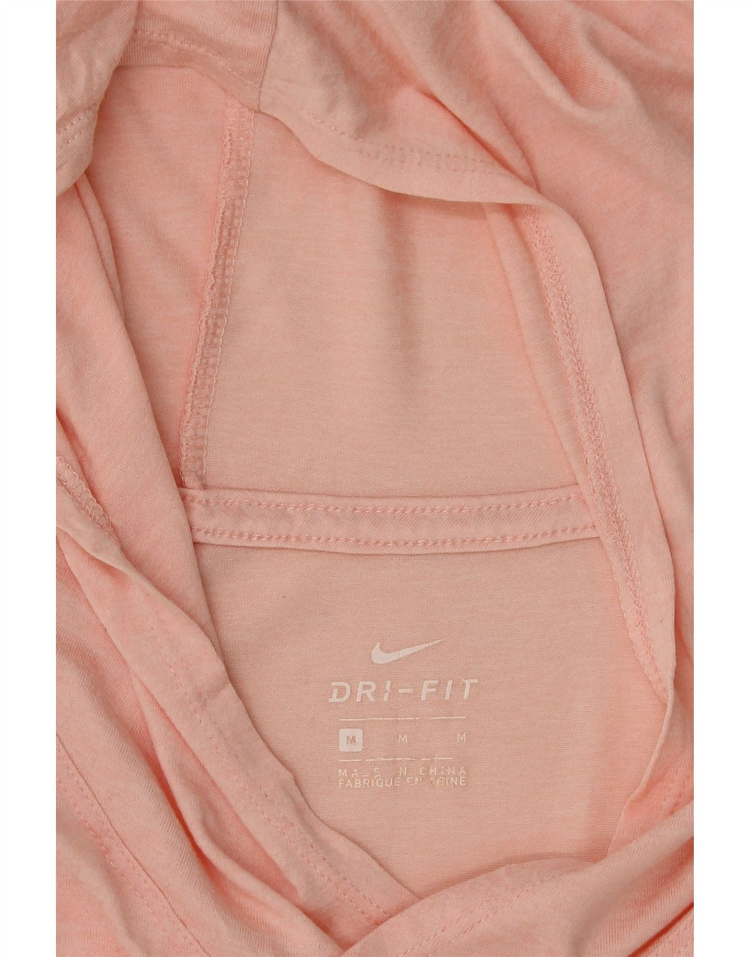 NIKE Womens Dri Fit Top Long Sleeve UK 14 Medium Pink Polyester Vintage Nike and Second-Hand Nike from Messina Hembry 