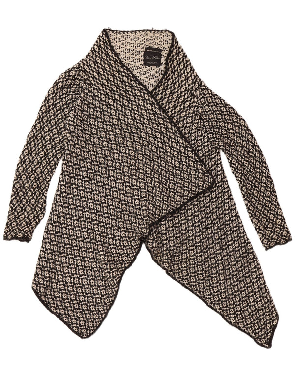 Pulover cardigan deschis supradimensionat pentru femei ZARA UK 14 Medium Negru Acrilic