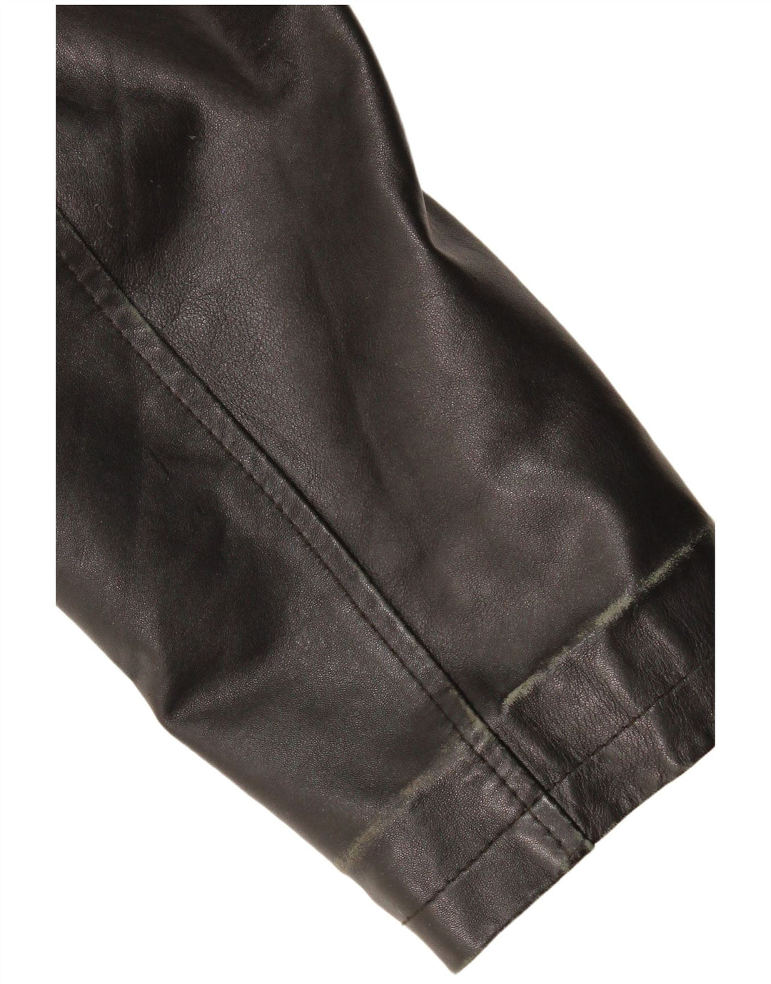 Jachetă de piele vintage pentru femei UK 14 Medium Black Leather