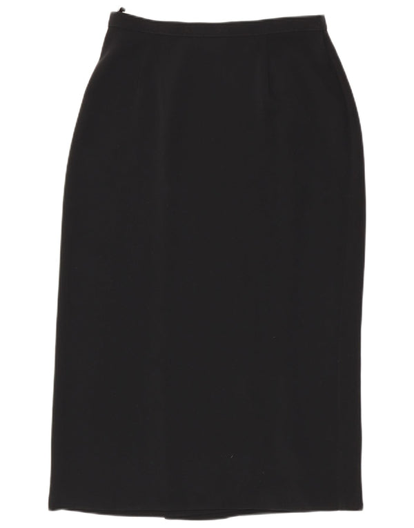 Marks & Spencer Womens Wrap Skirt UK 12 Medium W28 Black Polyester