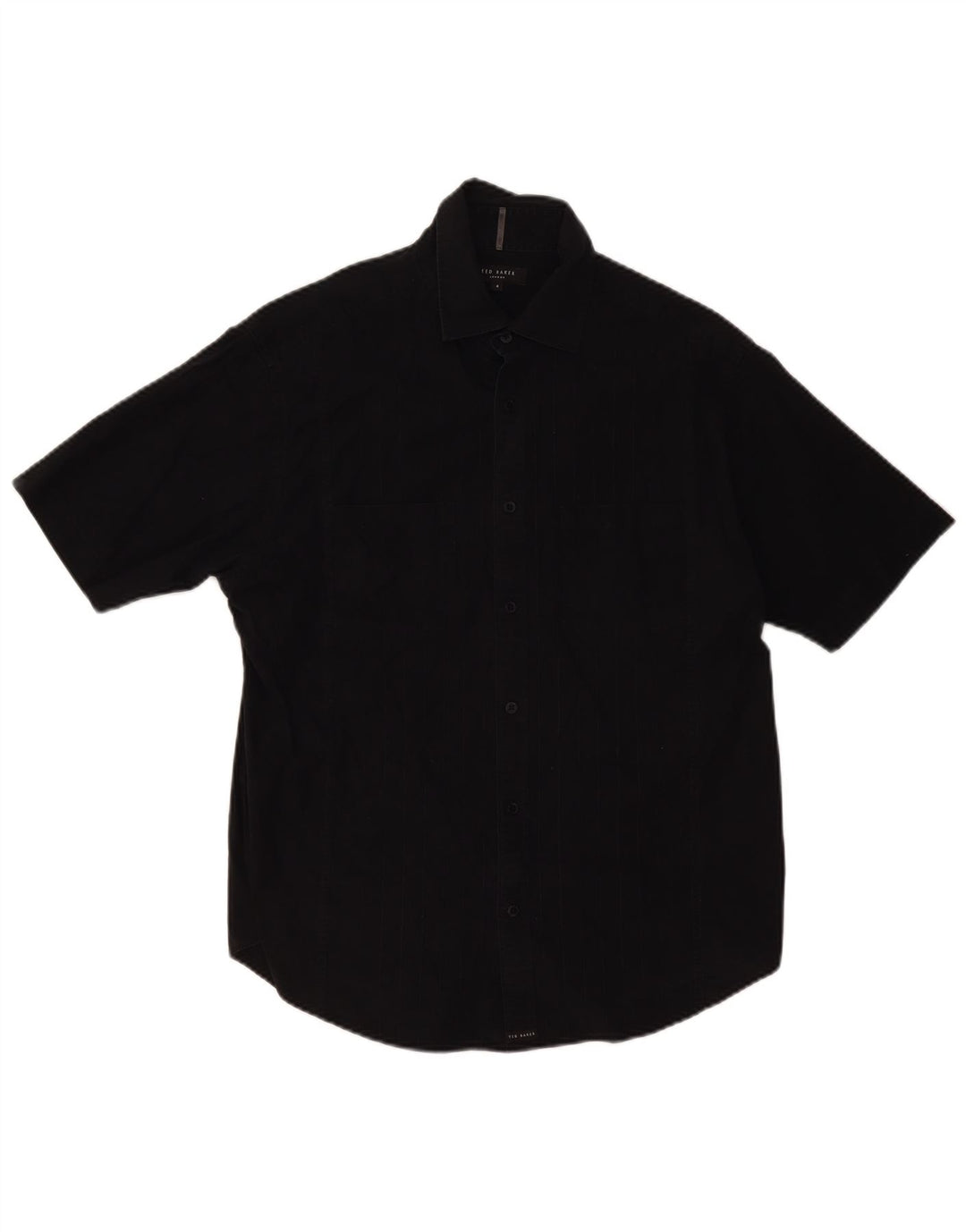 Cămașă cu mânecă scurtă pentru bărbați Ted Baker, marimea 4, bumbac negru
