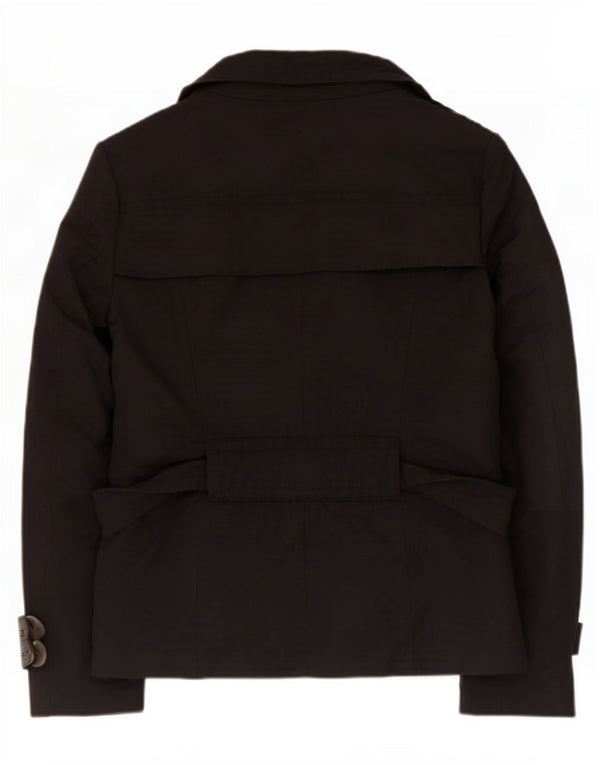 Palton pentru femeie Zara UK 12 bumbac negru mediu
