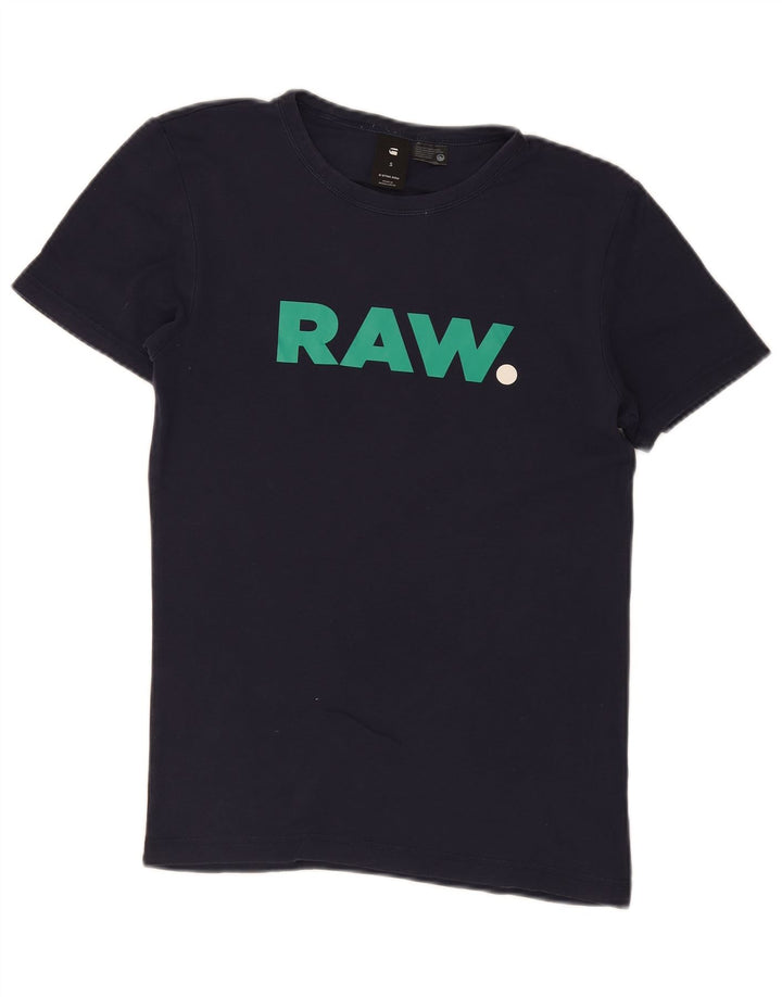 Tricou grafic pentru bărbați G-Star Top mic din bumbac bleumarin