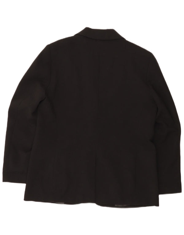 Jachetă Blazer pentru femei Zara cu 1 nasture UK 16 Poliester negru mare