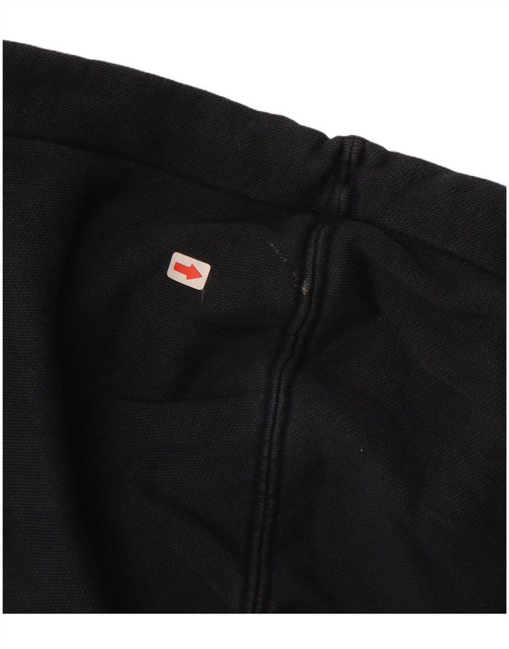 Pulover PUMA cu capota cu fermoar grafic pentru femei UK 10, bumbac negru mic