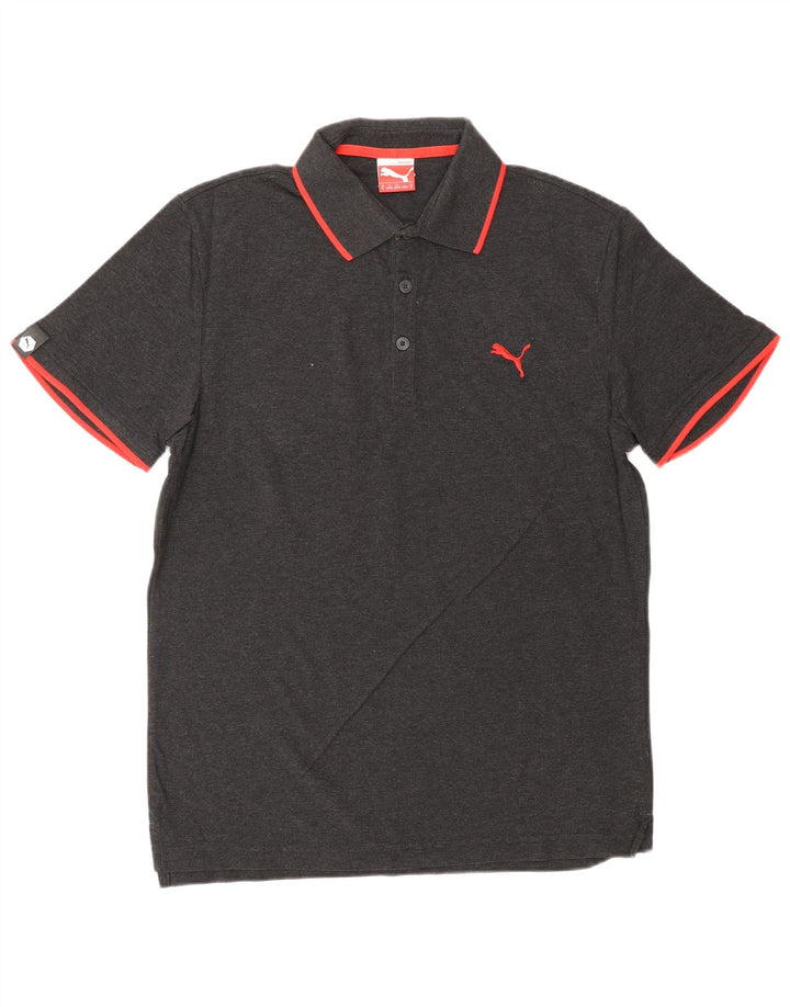 Tricou polo PUMA pentru bărbați, bumbac gri mediu