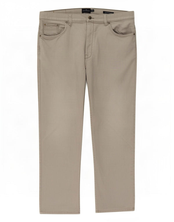 Marks & Spencer Pantaloni casual drepti pentru femei Blue Harbour W36 L29 bej