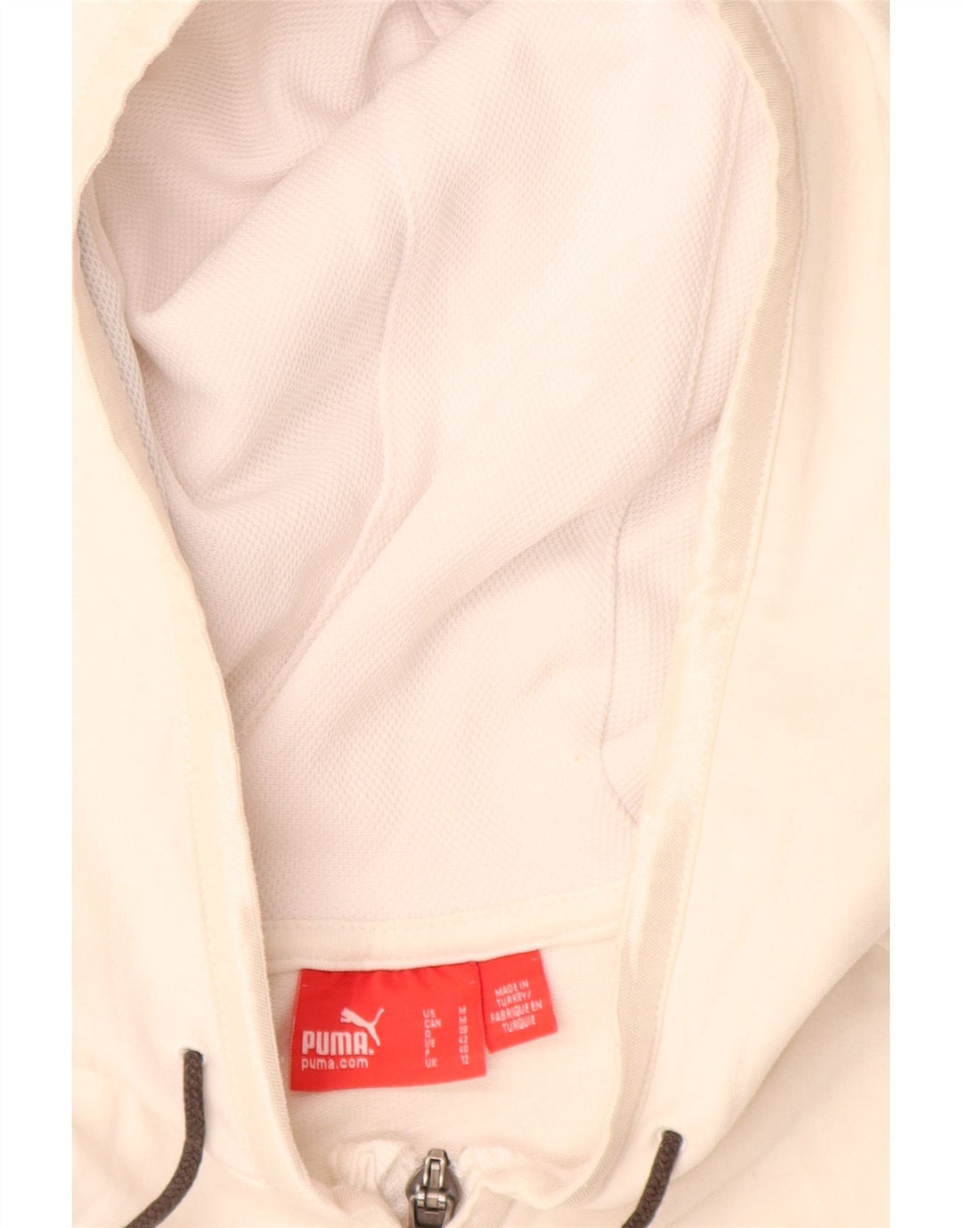 Pulover Puma Crop Zip Hoodie pentru femei UK 12 Medium White