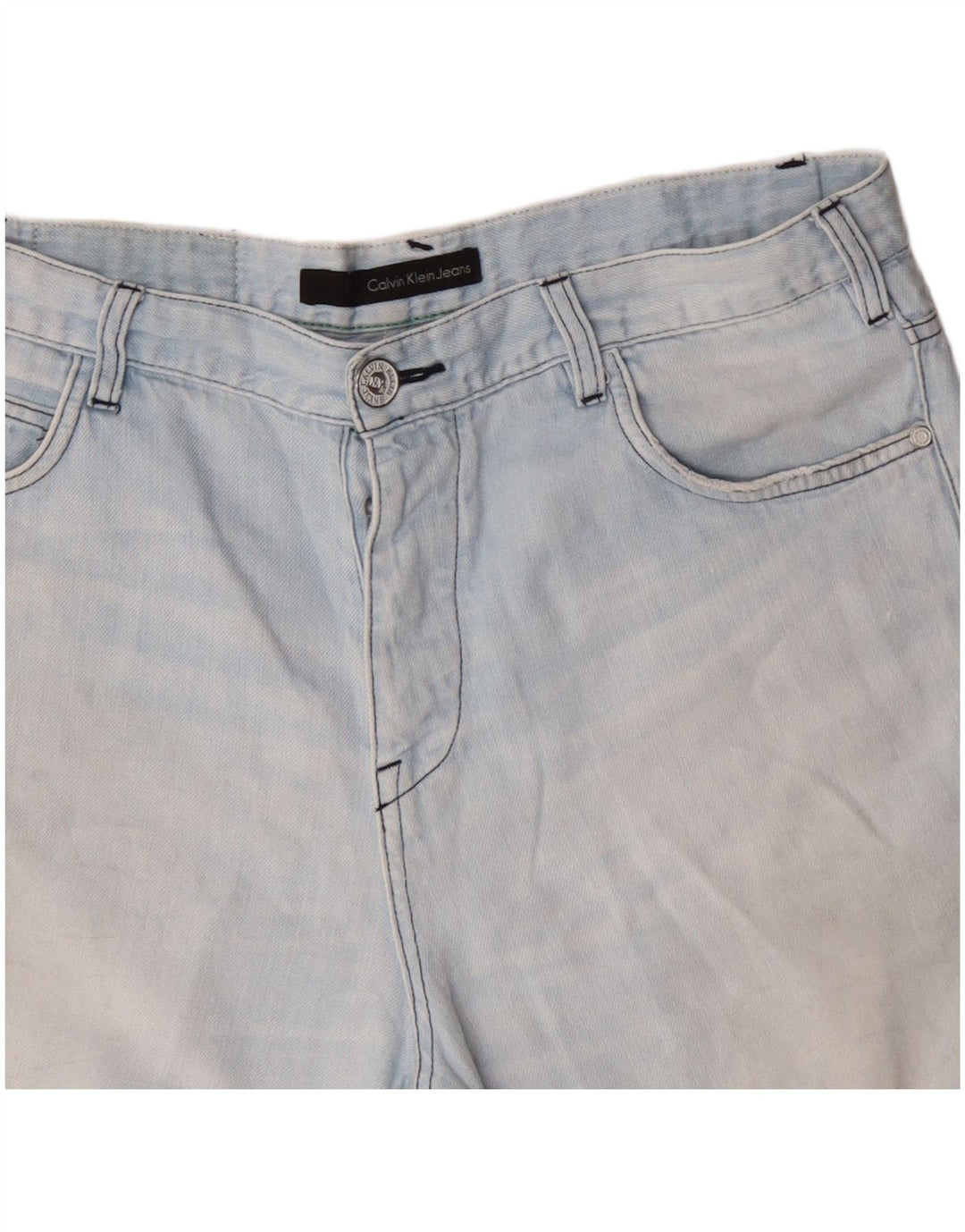 Pantaloni scurți Calvin Klein pentru bărbați din denim distressed W36 Large Blue