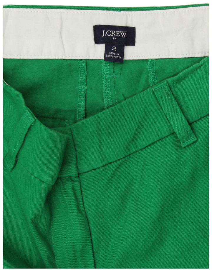 Pantaloni scurti chino pentru femei J. CREW US 2 XS W28 bumbac verde