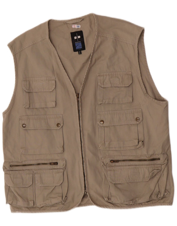 Gilet pentru bărbați Sea Barrier UK 42 XL Kaki Bumbac