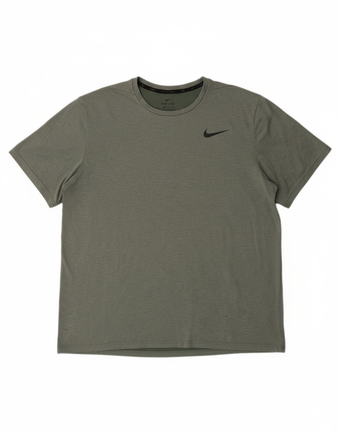 NIKE Mens Dri Fit T-Shirt Top 2XL Green Cotton