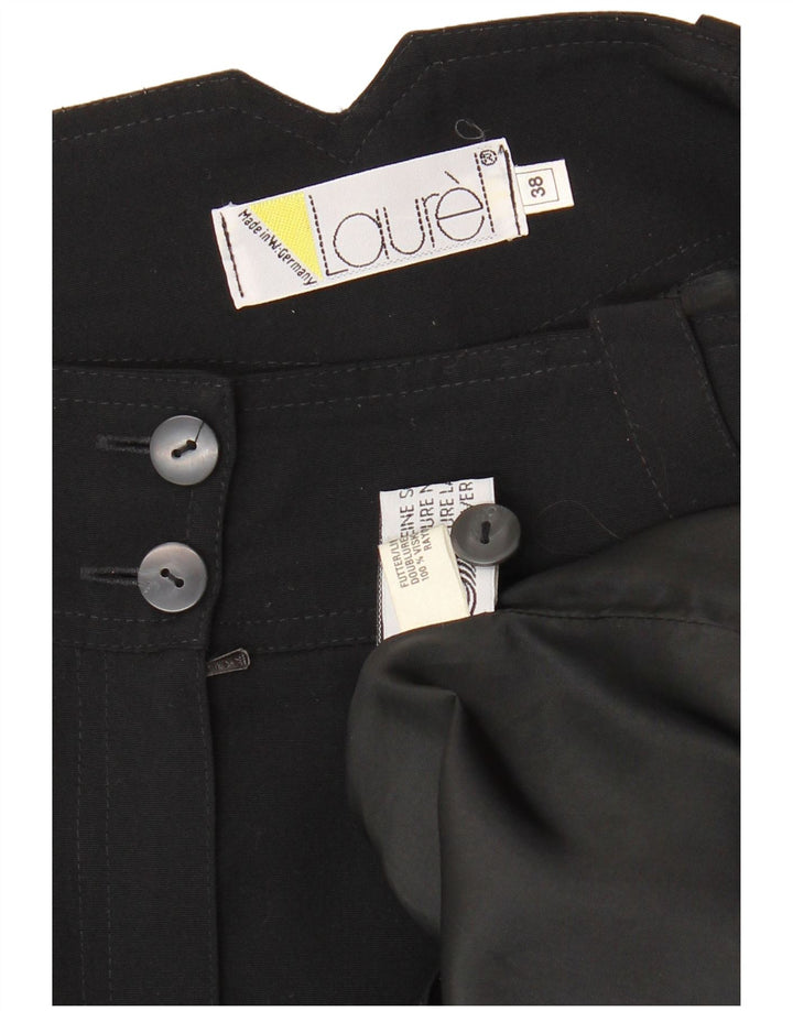 LAUREL Fusta Midi Femei EU 38 Medium W28 Lână Neagră