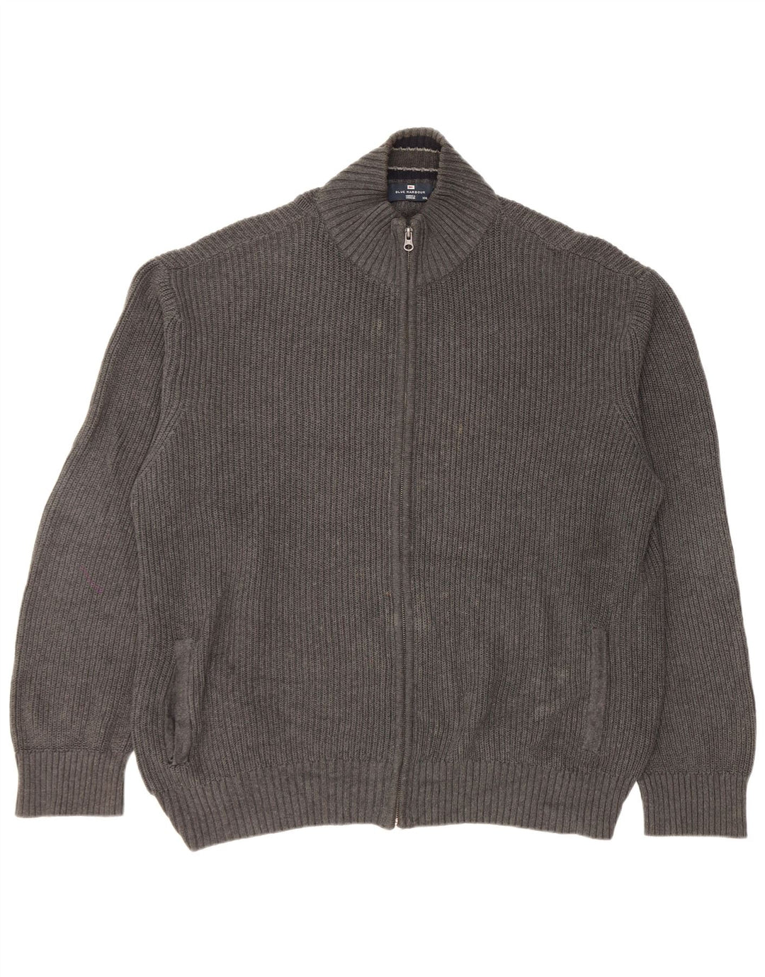 Pulover Cardigan Blue Harbour pentru bărbați Marks & Spencer, bumbac gri 2XL