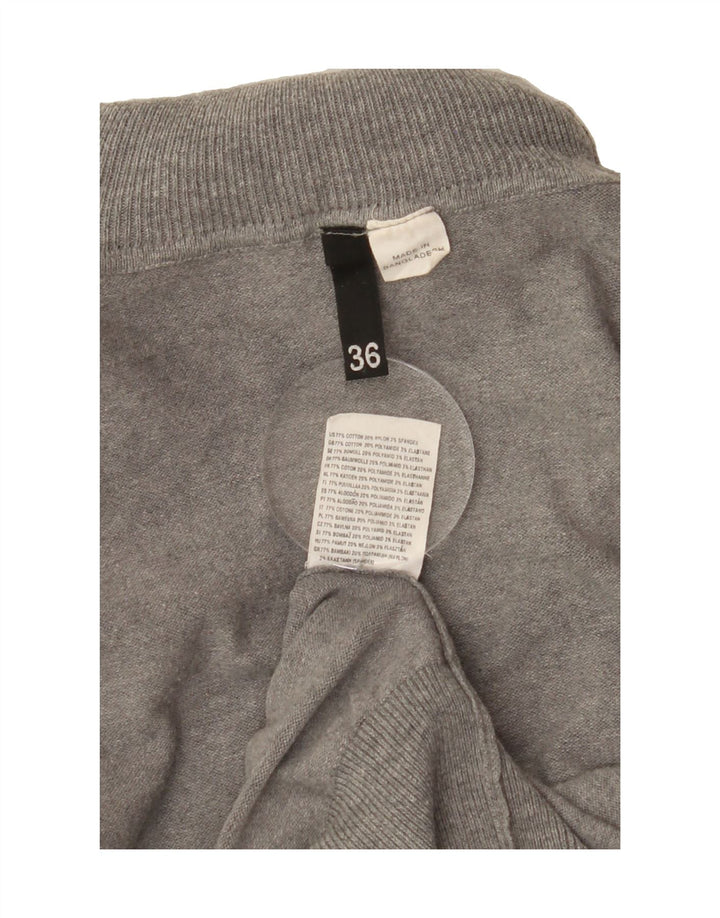 VINTAGE Womens Roll Neck Jumper Sweater EU 36 Small Grey Cotton Vintage Vintage and Second-Hand Vintage from Messina Hembry 