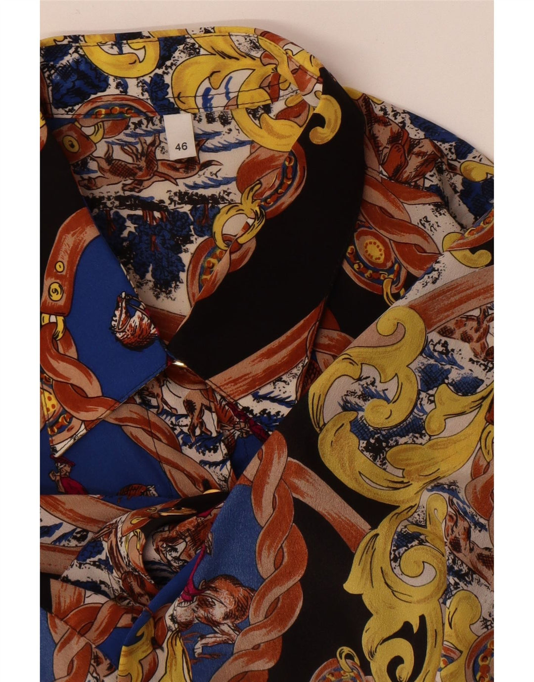 Cămașă vintage pentru femei cu model abstract EU 46 XL multicoloră