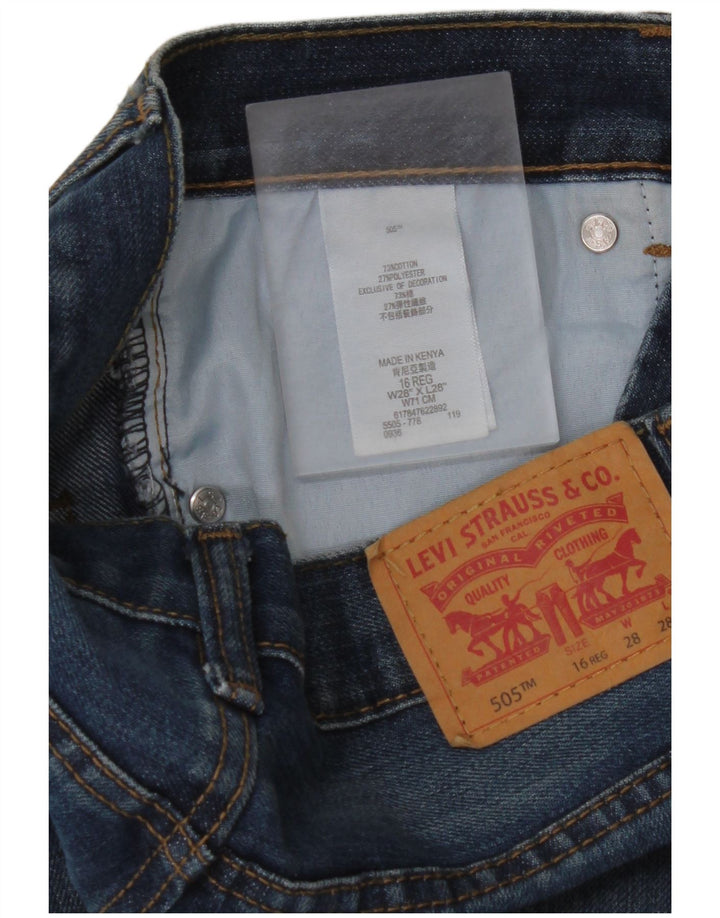 LEVI'S Blugi Drepți 505 Regular pentru Baieți 15-16 Ani L28 L28 Bumbac Albastru