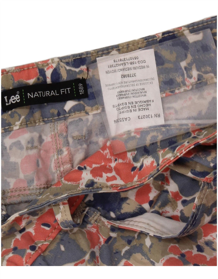 Pantaloni scurți casual pentru femei LEE Natural Fit US 16 2XL W36 Multicolore cu pete
