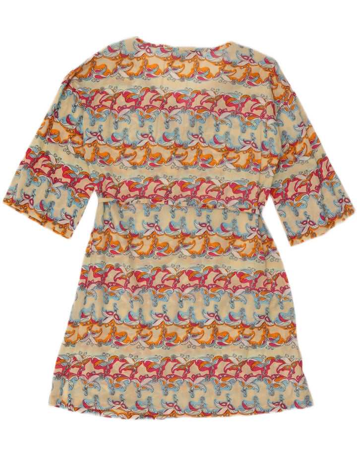 Rochie A-Line pentru femei French Connection cu mâneci 3/4 UK 10 Mic Multicolor