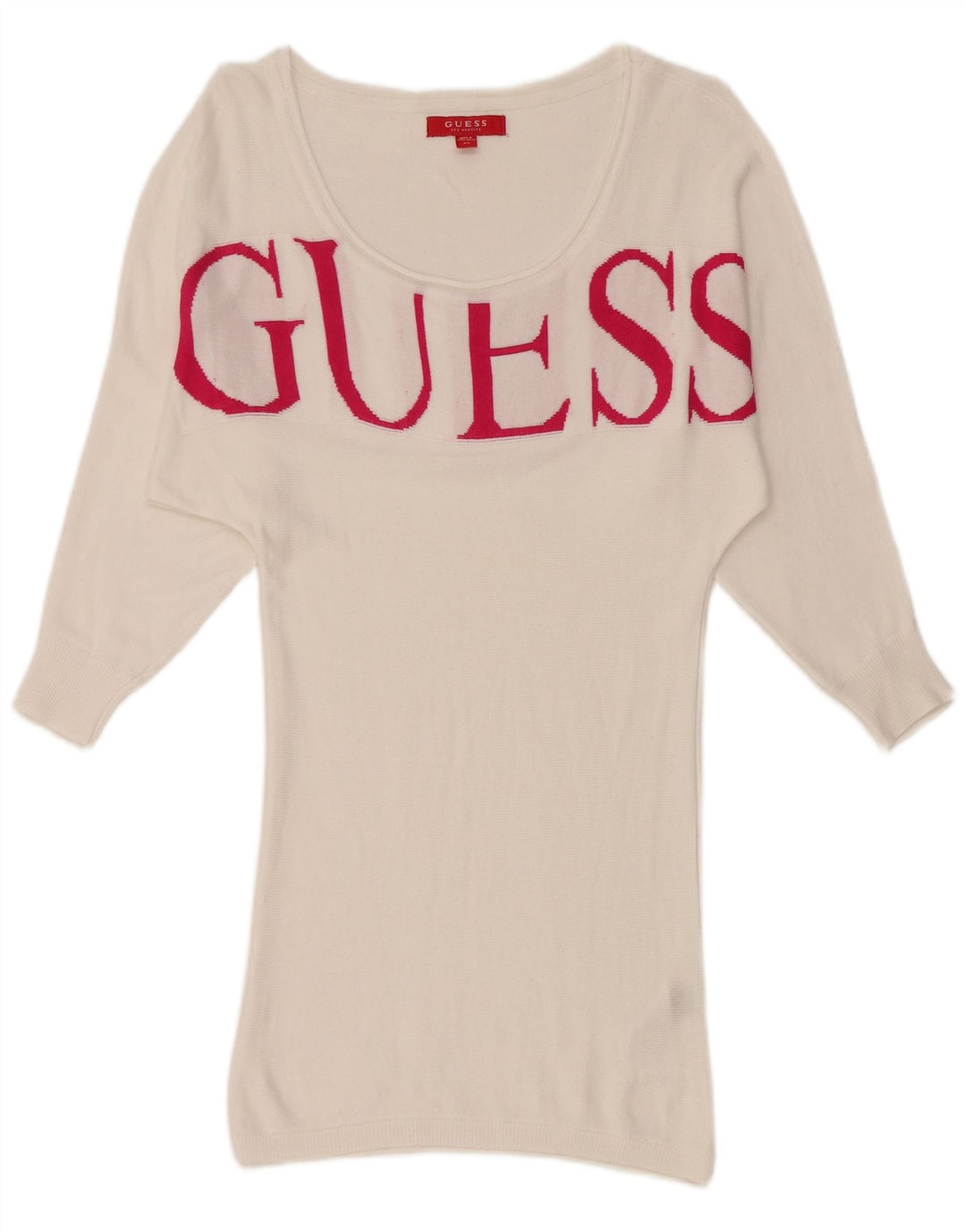 Rochie cu pulover GUESS cu mâneci 3/4 pentru femei, UK 6 XS, viscoză albă