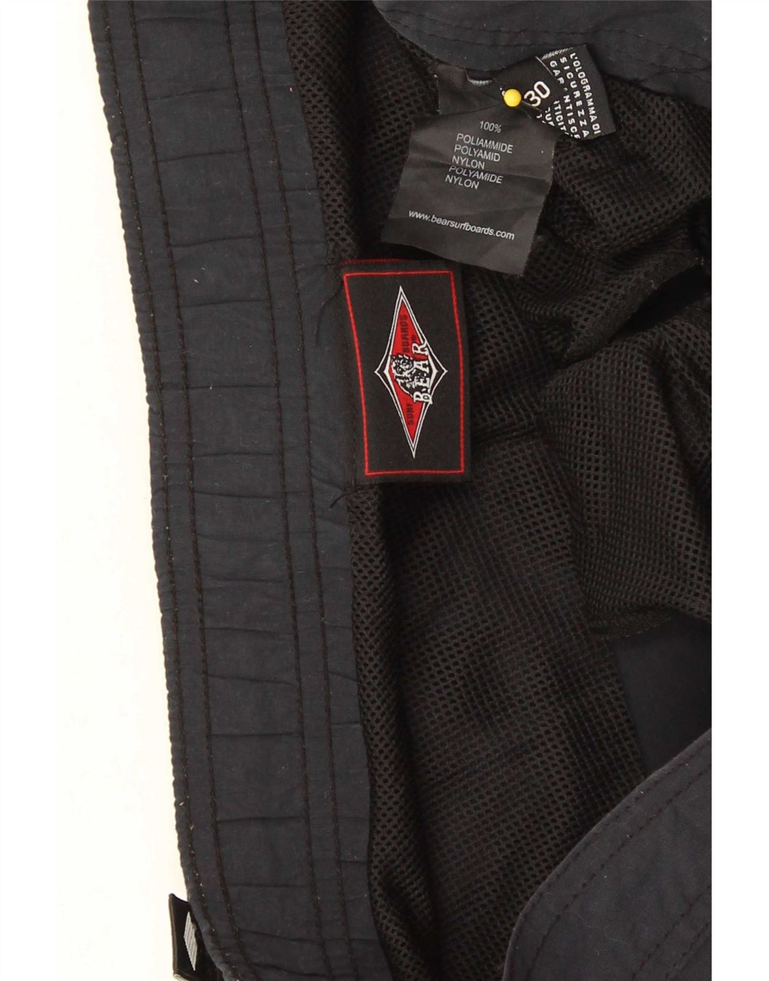 Pantaloni scurți de înot pentru bărbați Bear, medii, albastru, poliamidă color bloc