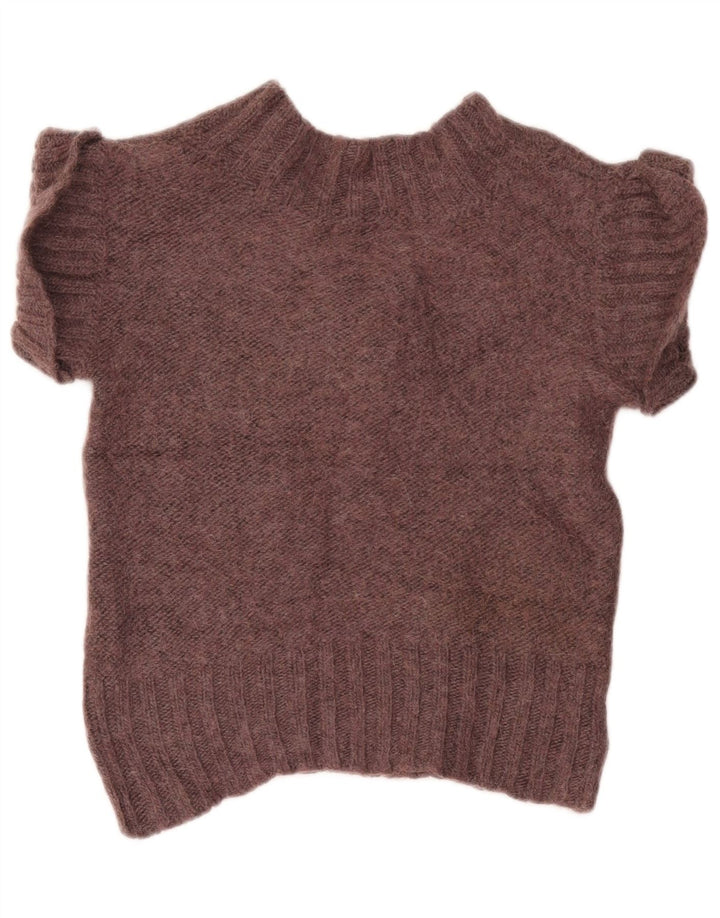 MASSIMO DUTTI Pulover cu decolteu în V pentru femei UK 12 Burgundy mediu