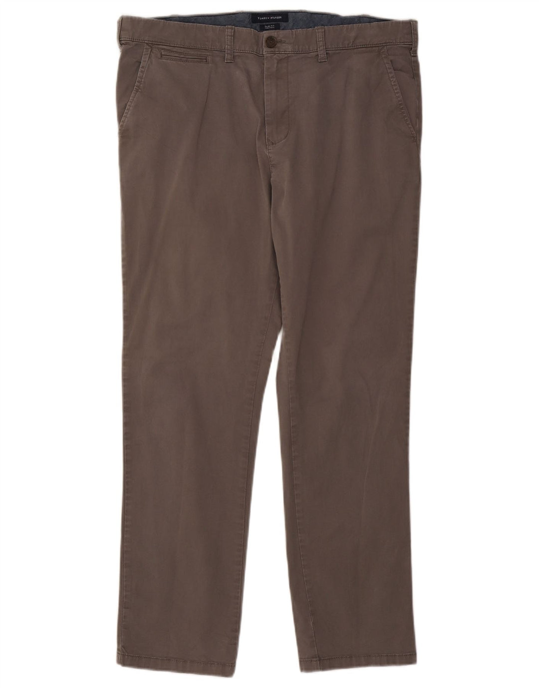 TOMMY HILFIGER Pantaloni chino slim pentru bărbați W38 L29 bumbac gri