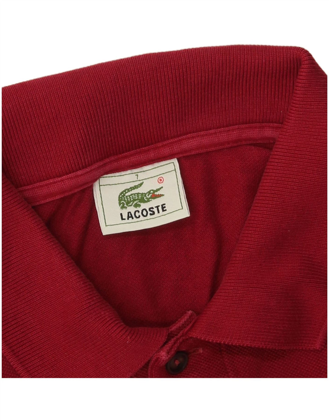 Tricou polo pentru bărbați LACOSTE Mărimea 7 2XL Bumbac Burgundy