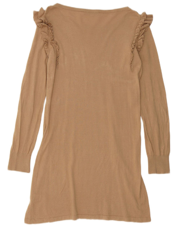 Oasis Rochie Jumper Femei UK 10 Mic Bej Bumbac