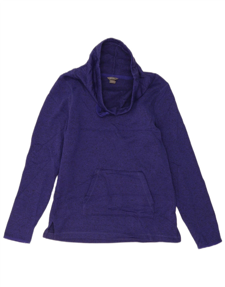 EDDIE BAUER Womens Roll Neck Sweatshirt Jumper UK 14 Medium Purple Flecked Vintage Eddie Bauer and Second-Hand Eddie Bauer from Messina Hembry 