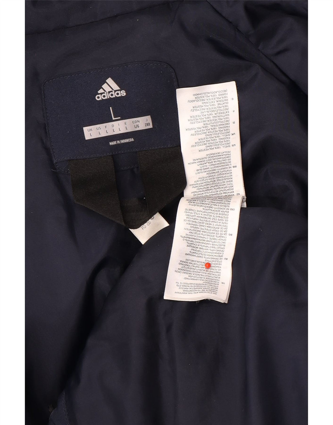 Jachetă de vânt cu glugă pentru bărbați Adidas UK 40, mare, albastru, poliester