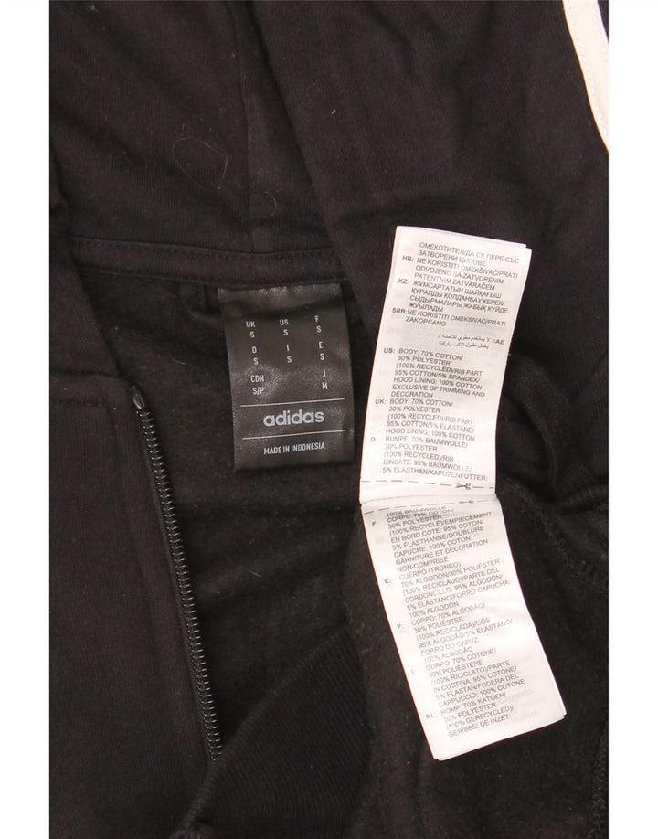 Pulover Adidas pentru bărbați, cu fermoar, bumbac, negru